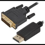 PremiumCord KPORTADK02-03 DisplayPort apa - DVI-D apa Kábel 3m - Fekete (KPORTADK02-03)