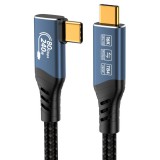 PremiumCord USB 4 240W 16K 60Hz 80Gbps 90 fokos kábel 1.2m (KU4CB12)
