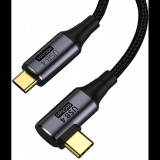 PremiumCord USB4™ Gen 3x2 40Gbps 8K@60Hz 240W Thunderbolt 3, hajlított, 0,3 m (ku4cu03)