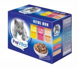 PreVital Alutasakos Macskaeledel 12x100g Multipack Vegyes Íz