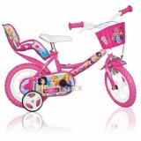 Princess rózsaszín gyerek bicikli 12-es méretben - Dino Bikes kerékpár