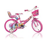 Princess rózsaszín gyerek bicikli 14-es méretben - Dino Bikes kerékpár