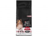 Pro Plan Medium Adult Sensitive Skin Optiderma száraz kutyaeledel, 14kg