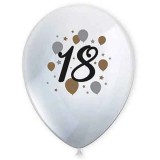 Procos "18" év mintás latex lufi 6db-os szett