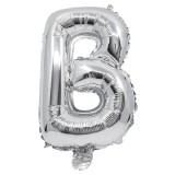 Procos Betű formájú fólia lufi ezüst színben – B betű 32cm