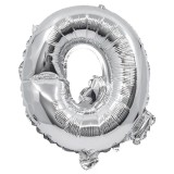 Procos Betű formájú fólia lufi ezüst színben – Q betű 32cm