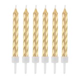 Procos Csavart arany színű gyertya 10db-os szett