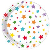 Procos Csillagos 8db-os papírtányér szett 20cm-es