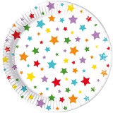 Procos Csillagos 8db-os papírtányér szett 23cm-es