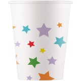 Procos Csillagos papírpohár 8db-os szett 200ml