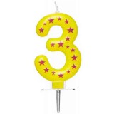 Procos Csillagos számgyertya 3-as