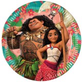 Procos Disney Hercegnők Vaiana 2 papírtányér 8db-os szett 20cm