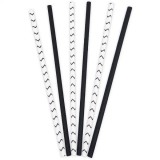 Procos Fekete-fehér 50db-os papír szívószál szett