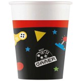 Procos Gamer mintás papírpohár 8db-os szett 200ml