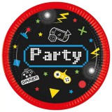 Procos Gamer party mintás papírtányér 8db-os szett 23cm