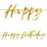 Procos Happy Birthday fűzér – arany színben