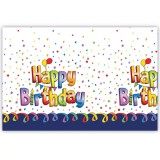 Procos Happy Birthday műanyag asztalterítő – 120x180 cm
