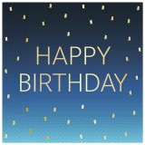 Procos Kék színű szülinapi "Happy Birthday" feliratú 2 rétegű papírszalvéta 20db-os csomag