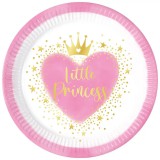 Procos Little Princess 8db-os papírtányér szett 23cm-es