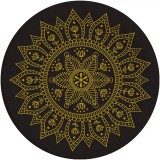 Procos Mandala fekete-arany 8db-os papírtányér szett 23cm-es