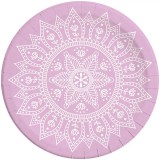 Procos Mandala lila-fehér 8db-os papírtányér szett 23cm-es