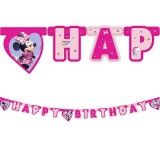 Procos Minnie egér és Daisy szülinapi "Happy Birthday" feliratú party banner 200cm