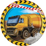 Procos Munkagépes 8db-os papírtányér szett 20cm-es