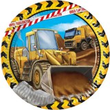 Procos Munkagépes 8db-os papírtányér szett 23cm-es