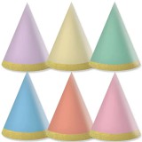 Procos Pasztell színű mini party kalap 6db-os szett
