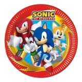 Procos Sonic a sündisznó 8db-os papírtányér szett 23cm-es