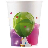 Procos Színes lufik papírpohár 8db-os szett 200ml