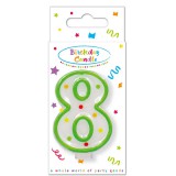 Procos Szülinapi pöttyös gyertya 8-as szám