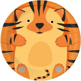 Procos Tigris mintás 8db-os papírtányér szett 23cm-es