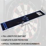 Professzionális darts szőnyeg acélhegyű és puhahegyű dartsokhoz, dobóvonal-jelölésekkel, poliészter szál