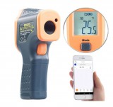 Professzionális infravörös hőmérő lézerrel, -50 - +600 °C, LCD kijelzővel, Bluetooth