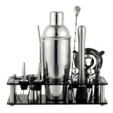 Professzionális rozsdamentes acél koktél shaker készlet (shaker és állvány nélkül)