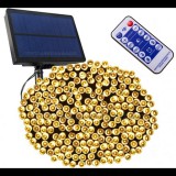 Progarden 10,8 m-es 240 LED-es fényfüzér, hybrid tölthető-napelemes, meleg fehér, 8 világítási mó, időzíthető, távvezérlős