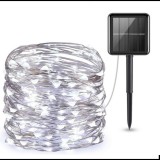 Progarden 100 micro LED-es napelemes dekor fényfüzér, hideg fehér, 7m