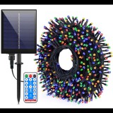 Progarden 11,2 m-es 560 LED-es BOA fényfüzér, hybrid tölthető-napelemes, színes RGB, 8 világítási mód, időzíthető, távvezérlővel