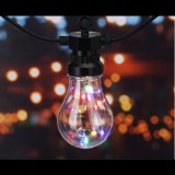 Progarden 14,5 m 160 micro LED-es 20 gömb időzíthető lámpafüzér, hosszabbítható teraszvilágítás, időjárásálló, IP44, színes