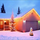 Progarden 180 LED-es jégcsap kültéri-beltéri fényfüzér, hálózati adapteres, meleg fehér, 6 méter széles, IP44