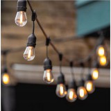 Progarden 20 LED-es kerti lampafüzér, teraszvilágítás, időjárásálló IP44, 12 m - meleg fehér