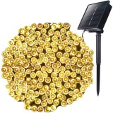 Progarden 24 méteres 400 LED-es XXL hosszú napelemes kerti fényfüzér, meleg fehér