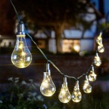Progarden 7,5 m-es 10 gömbös kültéri party fényfüzér, 50 LED-es, hálózati, meleg fehér, IP44
