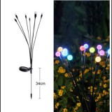 Progarden Kültéri napelemes világító fa, LED, 75 cm, 6 db Színes Mini gömb
