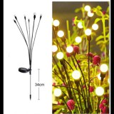 Progarden Kültéri napelemes világító fa, Meleg fehér LED, 75 cm, 6 db Mini gömb