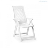 ProGARDEN LOIRA 5 pozíciós szék fehér színben