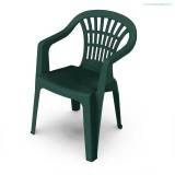 Progarden Lyra műanyag alacsony támlás kerti szék zöld színben