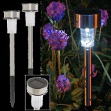ProGarden Napelemes inox kerti LED lámpa, 36 cm, hideg fehér, 1 db