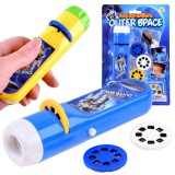 Projector Kivetítő és Zseblámpa-24 db. képpel-Űr témájú